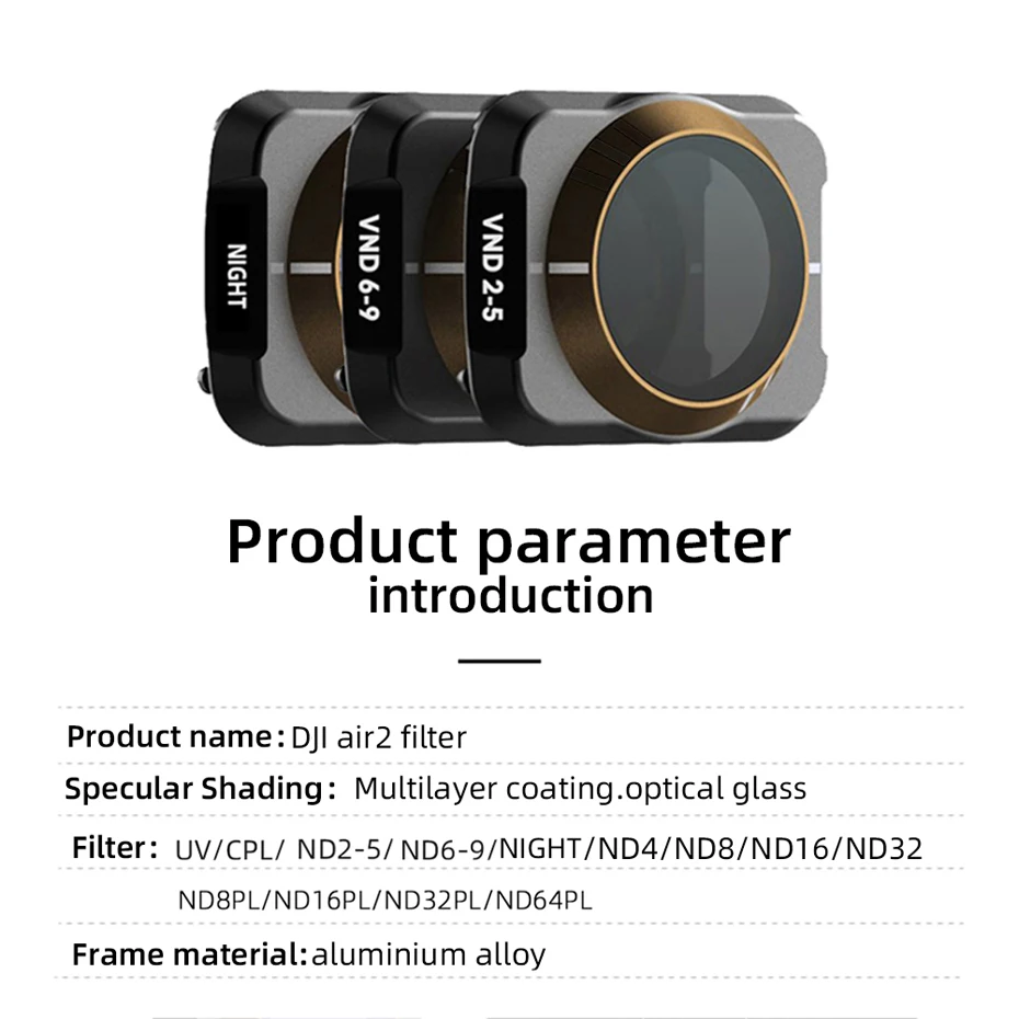 مرشح عدسة ل DJI Mavic Air 2 UV CPL مرشح كاميرا محايد الكثافة ل Mavic air2 ملحقات طائرة بدون طيار ND 8 16 32 64 Star Filters
