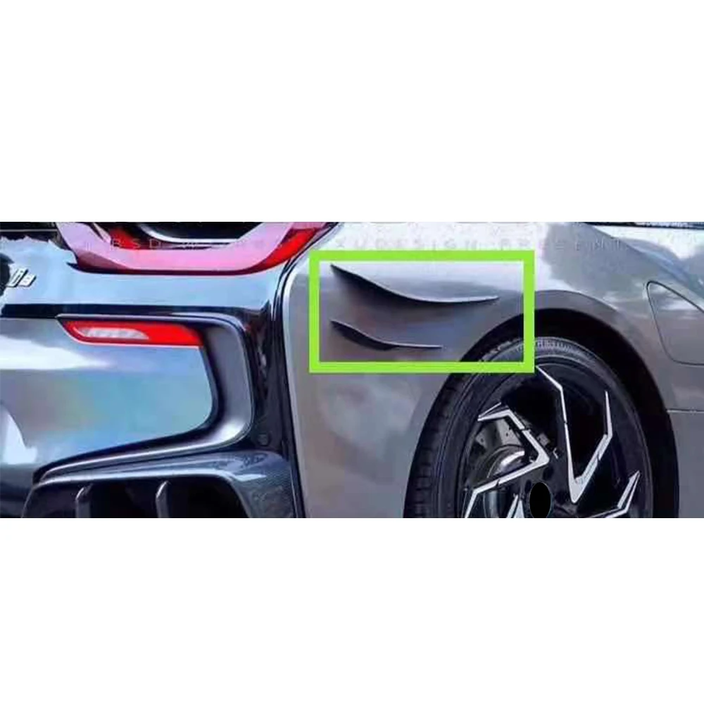 Carbon Fiber Rear Bumper Fins Canards Air Trim  Spoiler for BMW I8 2014UP 4pcs/Set