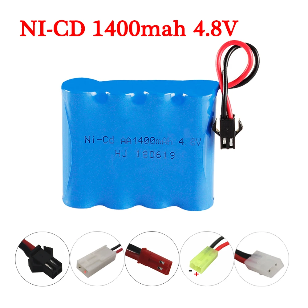 4.8v 1400mah Ni-CD Battery for RC Toy cars Trucks Tanks boats Electric toys Battery AA 4.8 V 1400 mah rechargeable battery pack