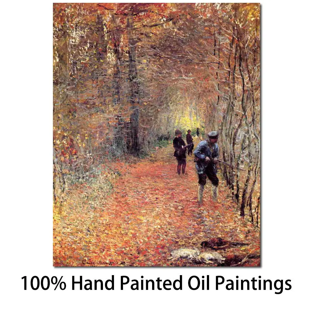 

Wall Decor Handmade Oil Paintings By Claude Monet Canvas Art Reproduction Hunting Modern Landscape Artwork For Kitchen Bathroom