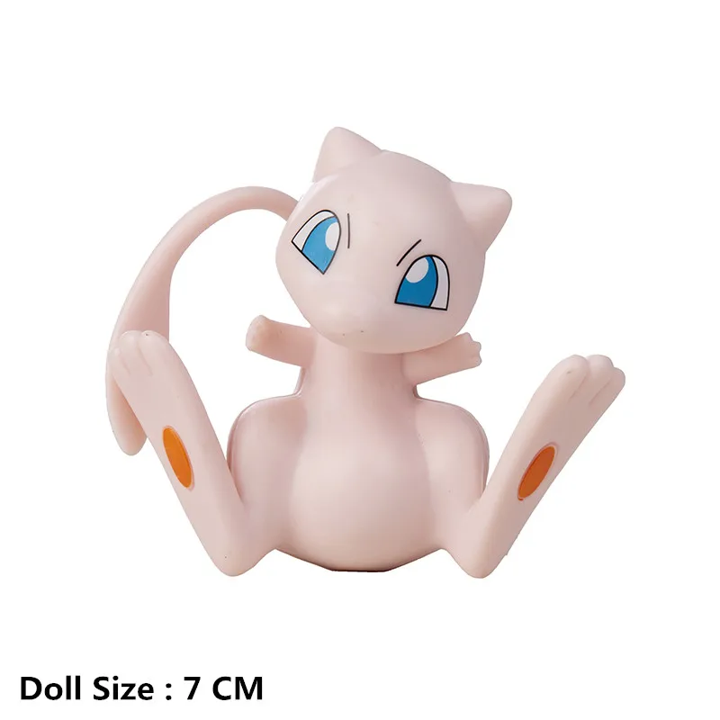 Pokémon Anime Action Figure Model Toys para Crianças, desenhos animados, Pikachu, Mewtwo, Gurado, Blastoise, presentes de coleção, novo, 3-13cm