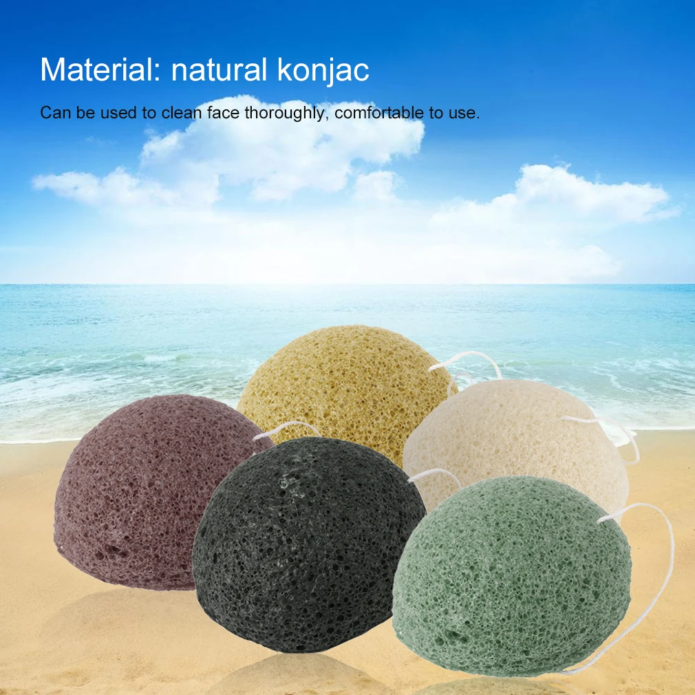 자연 곤약 스폰지 페이셜 케어 클리닝 워싱 스폰지 화이트닝 딥 클렌징 모공 스폰지 스킨 케어 도구
