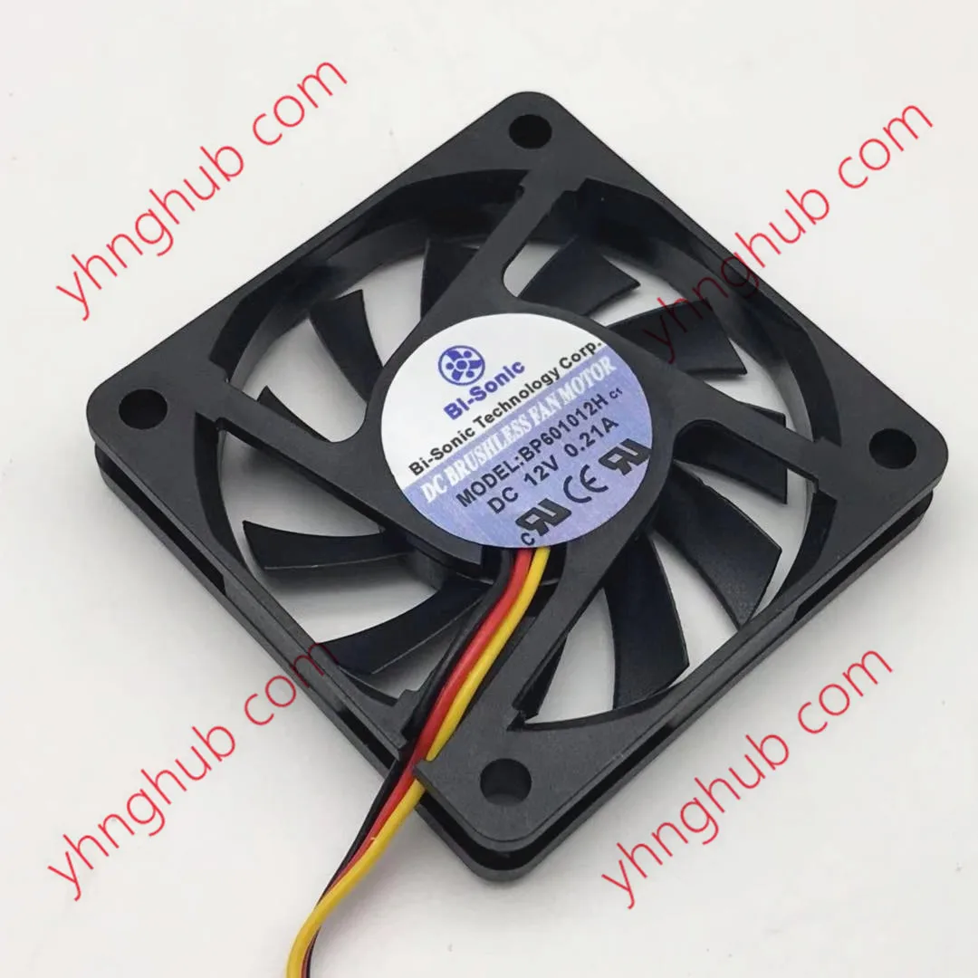 

Bi-Sonic BP601012H DC 12V 0.21A 60x60x10mm Server Cooling Fan