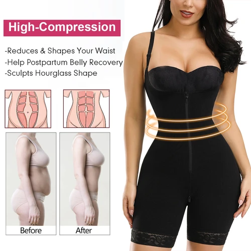 Imagen 2 del producto Fajas Colombianas correas desmontables moldeador de cuerpo completo barriga adelgazante posparto etapa 3 faja Push Up levantador de glúteos Shapewear