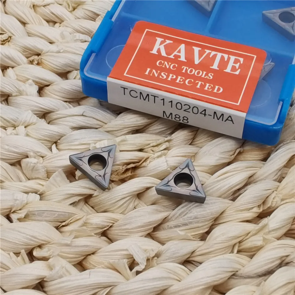 

Внешний токарный станок KAVTE TCMT110204 TCMT16T304 16T308, токарные инструменты, вставки с красочным покрытием, специально для нержавеющей стали, 10 шт.