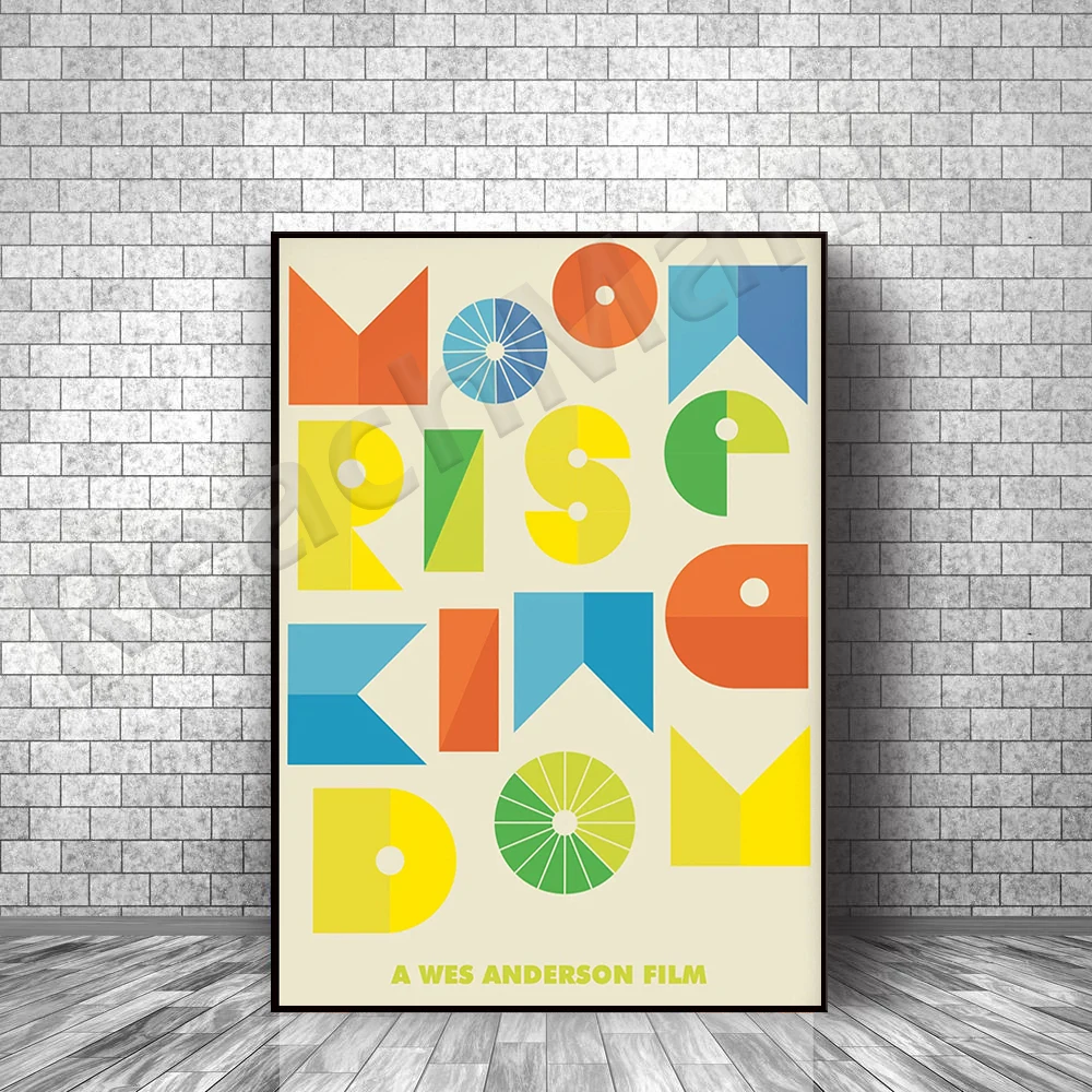 Wes Anderson Moonrise Kingdom Movie Poster Typography Printing Decoration