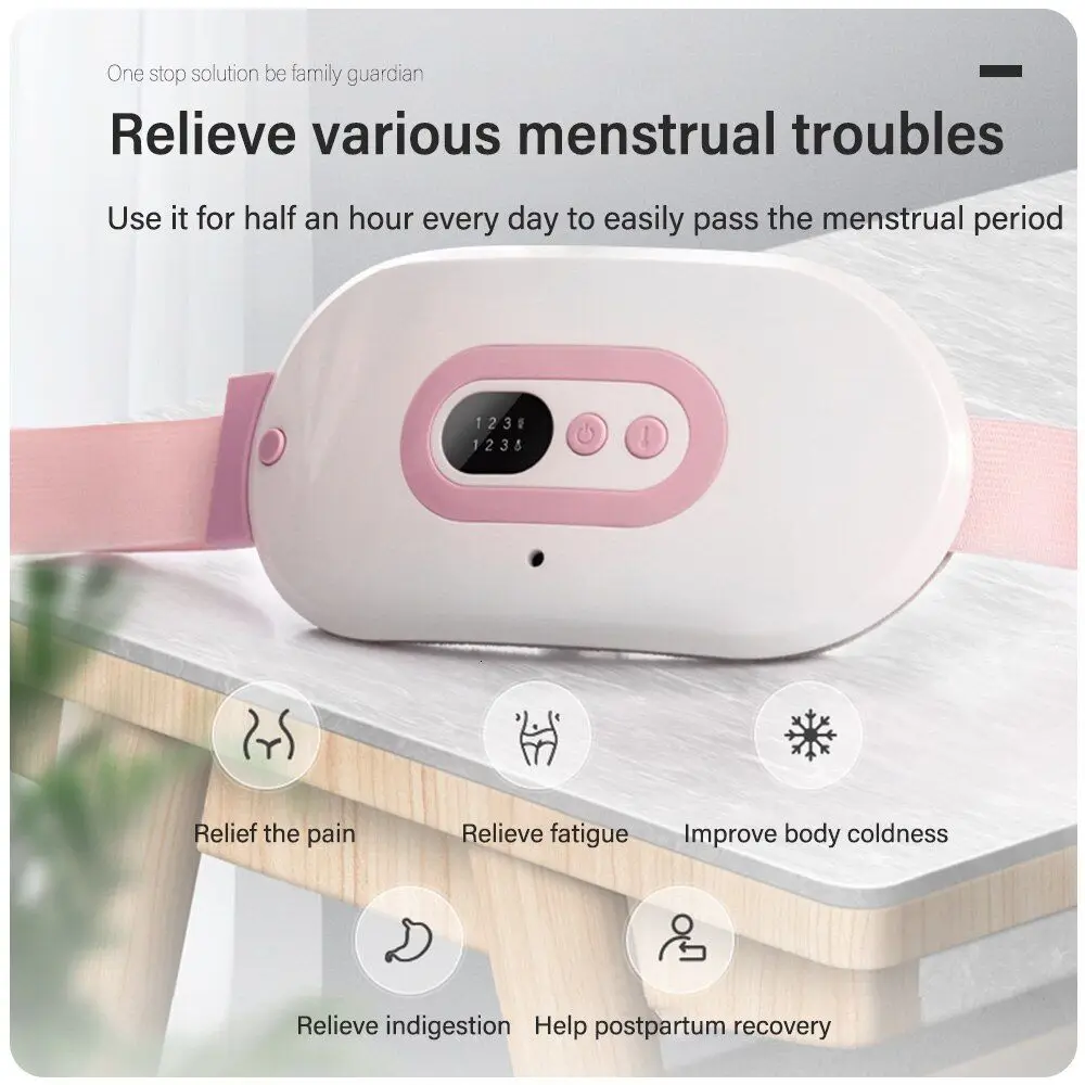 Warm Palace Belt Electric Heating Uterus Acupoints Vibrating Massage Relieve Menstrual Pain Massage the Waist Abdomen