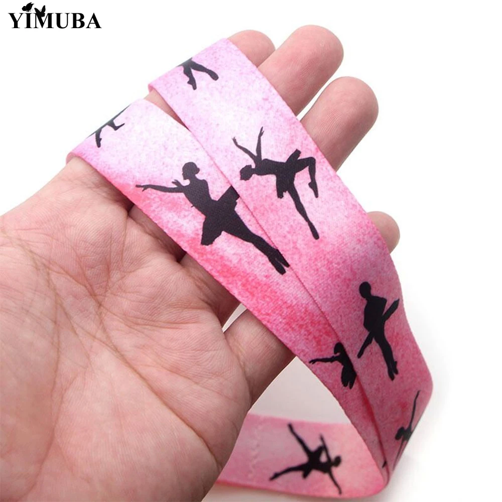 YIMUBA Ballerina Silhouette Lanyard Keychain Multi-function Neck Straps for Keys Cell Phone Badge Holders Gift for Ballet Dancer