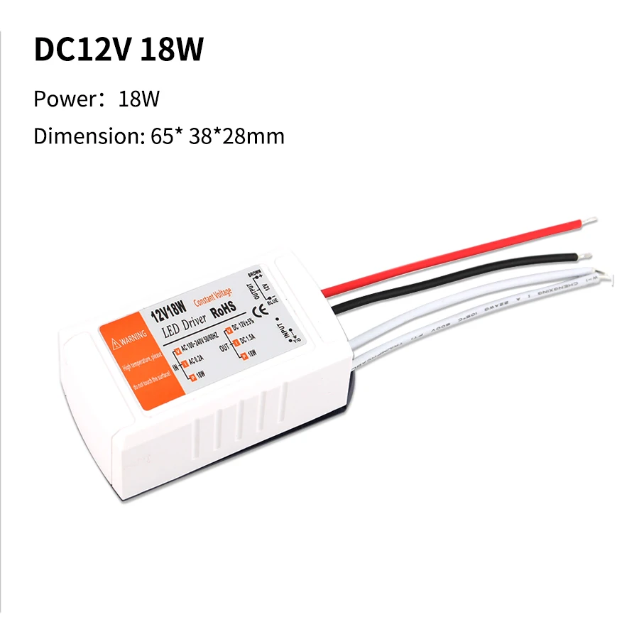 Power Supply AC/DC Transformer 220V TO 12V LED Driver Power Adapter 12 Volt 18W 28W 36W 48W72W 100W DC LED Lighting Transformer