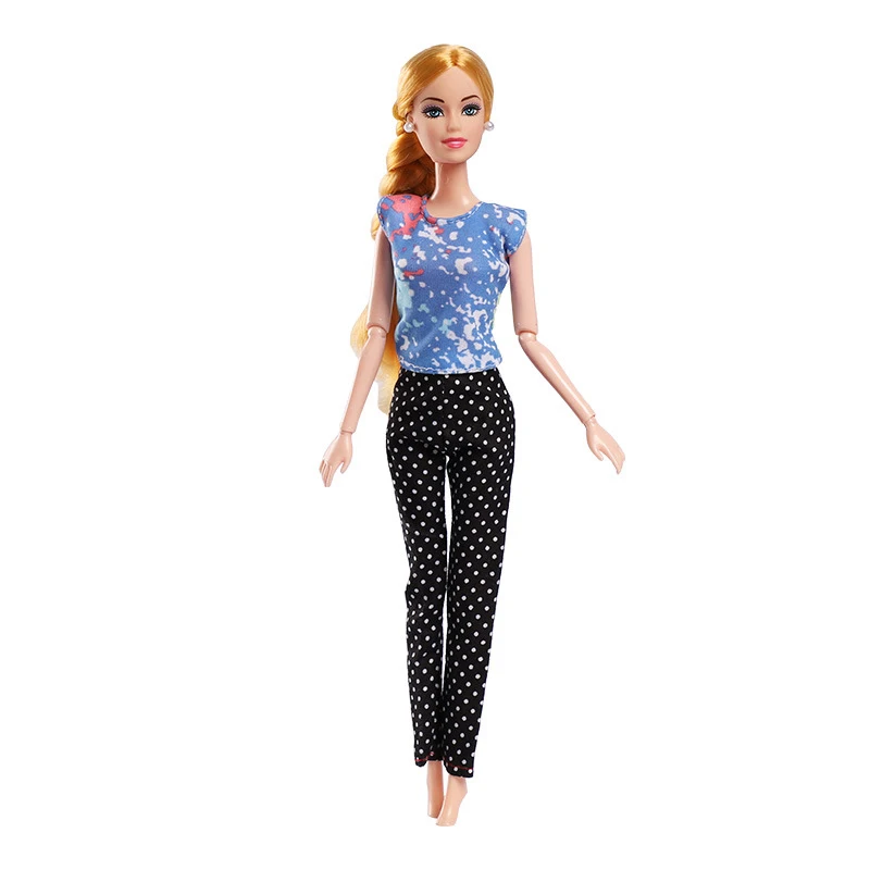 1/6 Doll Accessories Doll Clothes Handmade Fashion Suit Daily Casual Wear T-shirt Pants Doll Clothes For Dolls Accessories