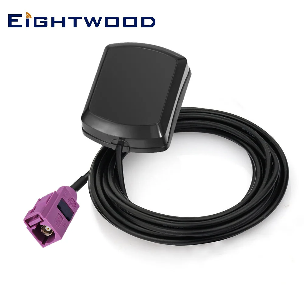 Eightwood Car GPS Active Antenna Aerial Fakra H Female Connector 3m Cable for BMW Benz VW Audi Ford Car GPS Receivers/Systems