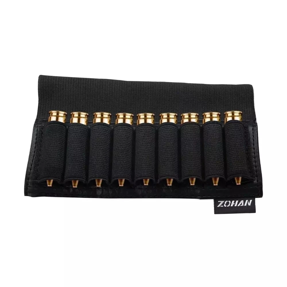 ZOHAN Tactical 9 Rounds Rifle Buttstock Shell Cartridge Shooting Gun Bullet Holder Ammo Shell Pouch for Hunting Accessorie