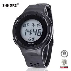 Free Shipping Shhors Men Fashion Military Sports Watches Digital Watches Men's LED Electronic Wristwatches Silicone Watch Stocks