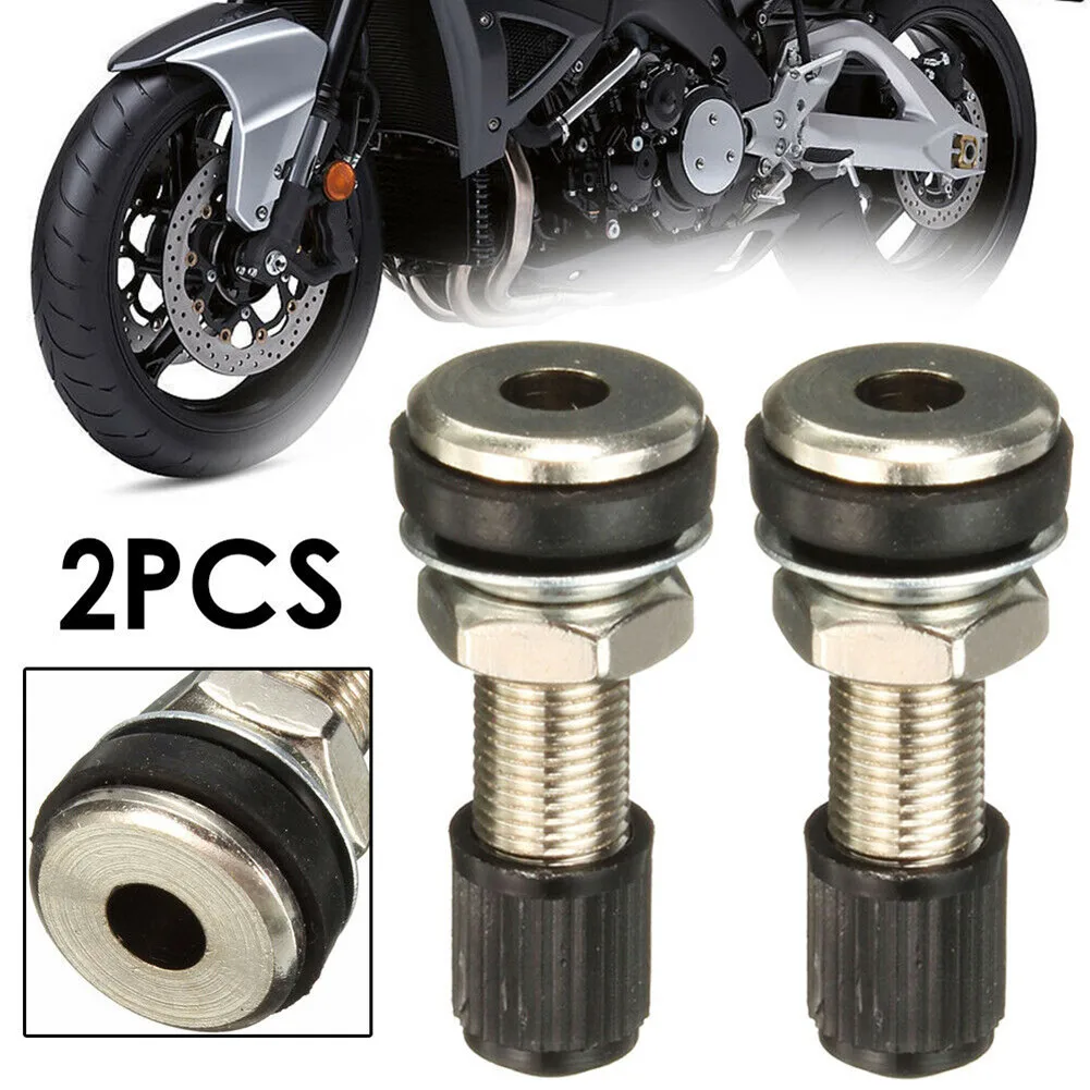 2*Universal Motorcycle Wheel Valve 32mm-Motorbike Scooter Bike Quad Tubeless Mountain Tyre Valve Dustcap Car Repair Accessories