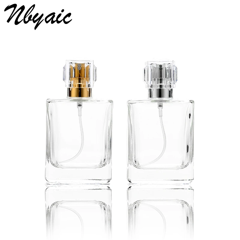 

Nbyaic 50pcs perfume bottle 30ml 50ml high-end portable transparent glass perfume sub-bottle press spray empty bottle