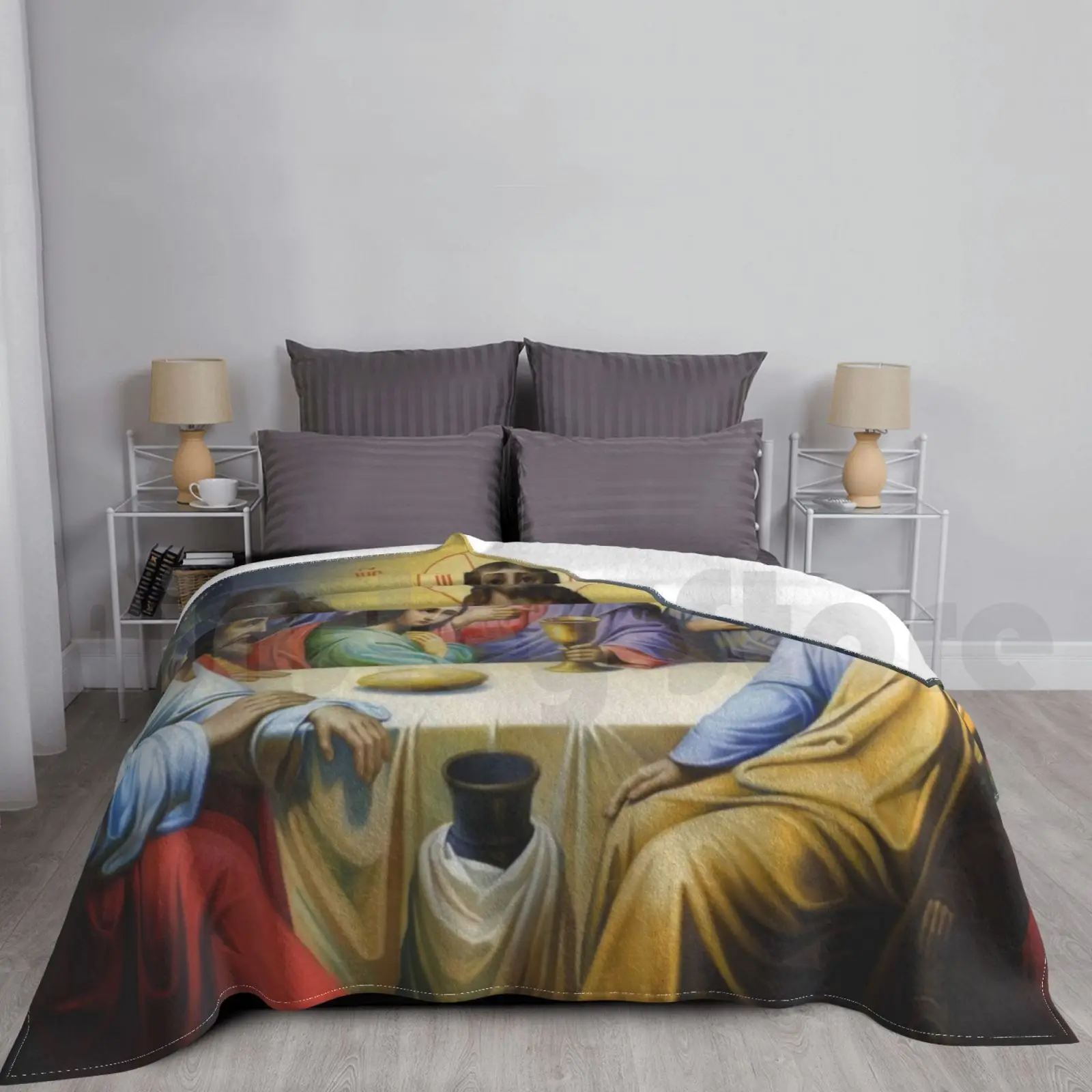 Jesus Blanket Fashion Custom Jesus Lord God Jusus Faith Religion Cross Bible Church Funny Jesus Is Watching Meme