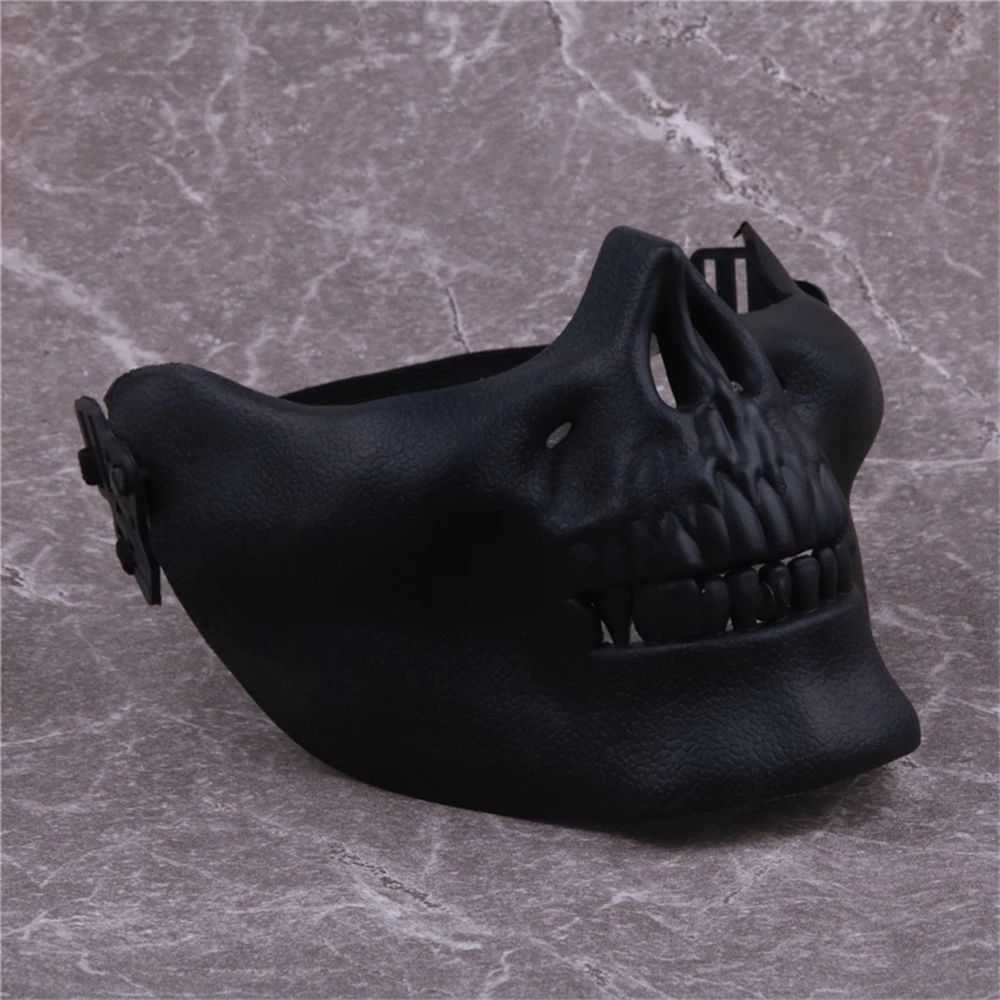 Halloween Horror Skull Half Face Mask Ghost Face Skeleton Warrior CS Actual Combat Protective Masks