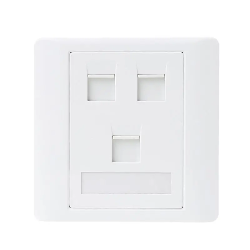 New 86 Type Computer Socket Panel CAT5E Module RJ45 Cable Outlet Wall Socket Electrical Equipment