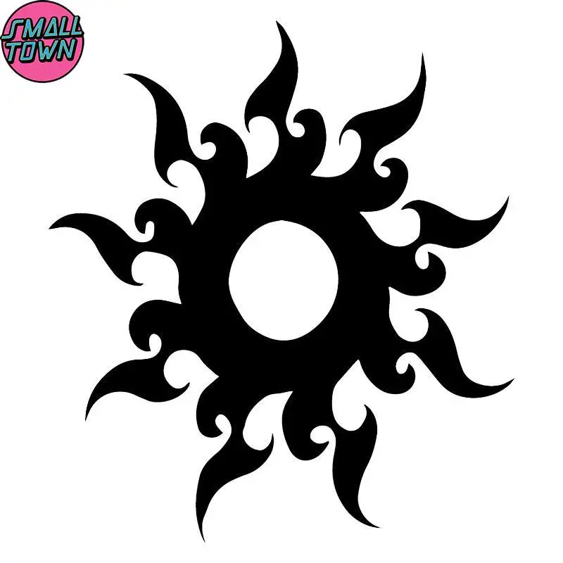 Small Town  14X15.7CM Tribal Sun Personality Vinyl Decal Cartoon Car Sticker Decoration C25-0876