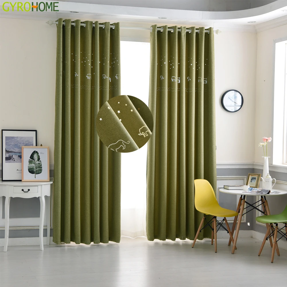 

Hollowed Out Animals Shading Window Blackout Curtain Drapes Purdah for Living Room Children Baby Kid's Room Curtains GYC2247