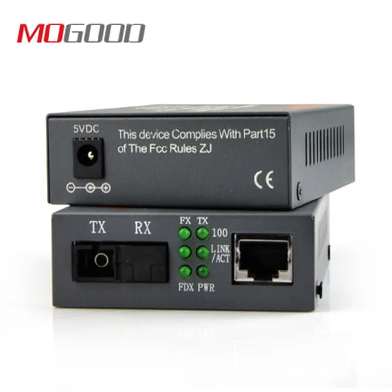 

MoGood 10M/100M Single Mode Single Fiber Fiber Optical Media Converter SC Port 25KM, RJ45,HTB-3100AB