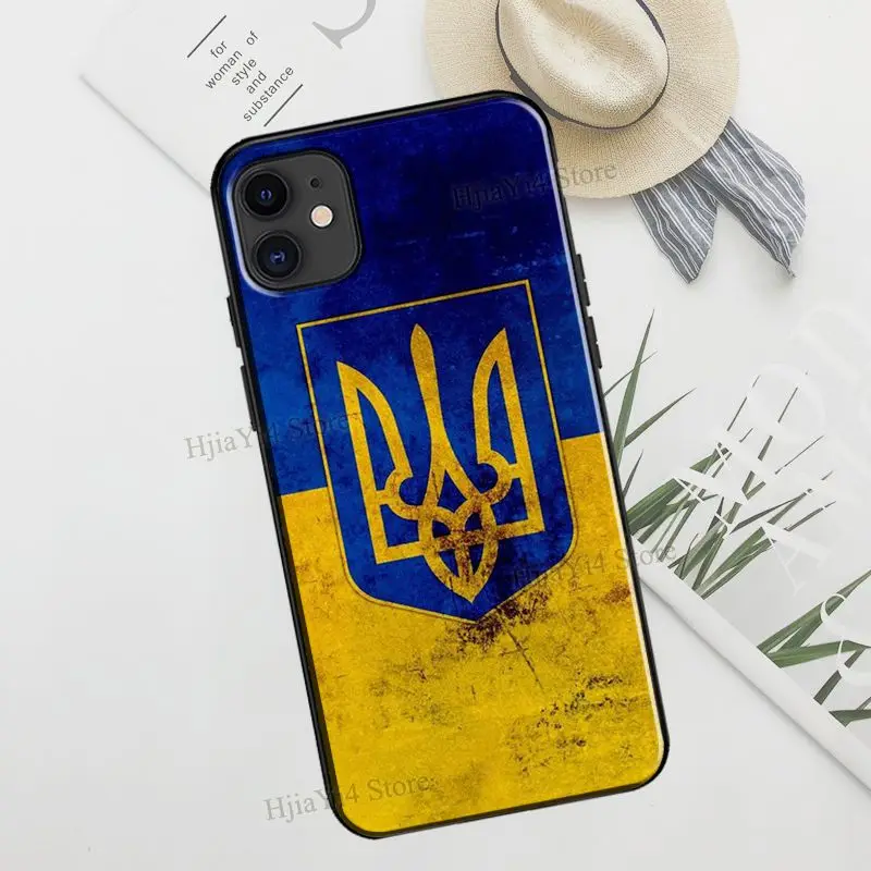 Ukraine Flag Coat of Arms TPU Case For iPhone 12 13 Pro Max mini X XR XS Max 6S 7 8 Plus SE 2020 11 14 Pro Max Cover