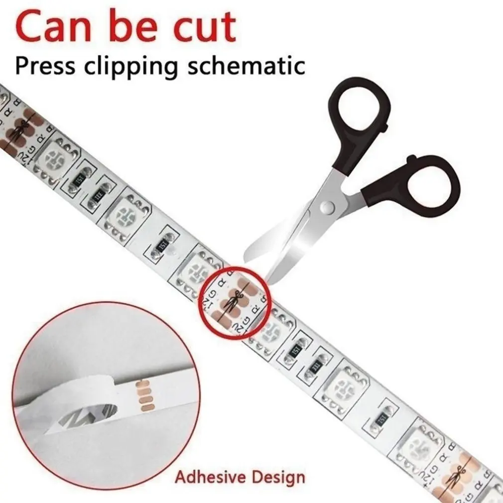 Lampu Led 3528 Rgb Smd 3528 dengan Remote Control 300 Warna Strip Led dengan Remote Control Inframerah 44-Key