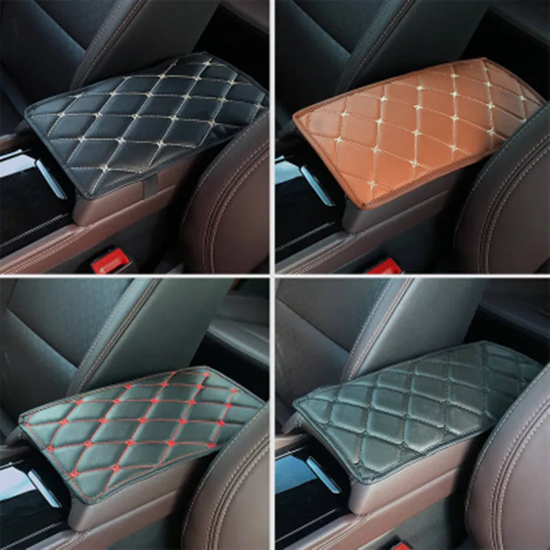 Leather Car Armrest Mat for Ssangyong Kyron Rexton Korando Actyon Car styling