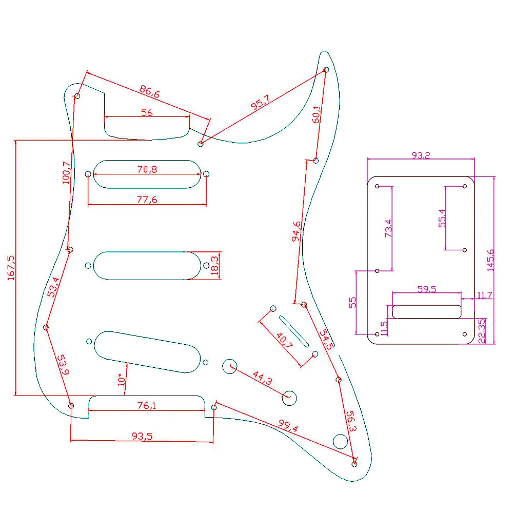 Dark Brown Tortoise Vintage 11 Holes SSS Guitar Pickguard Scratch Plate Back Plate Cover for ST Start Guitar Part Black Pearl