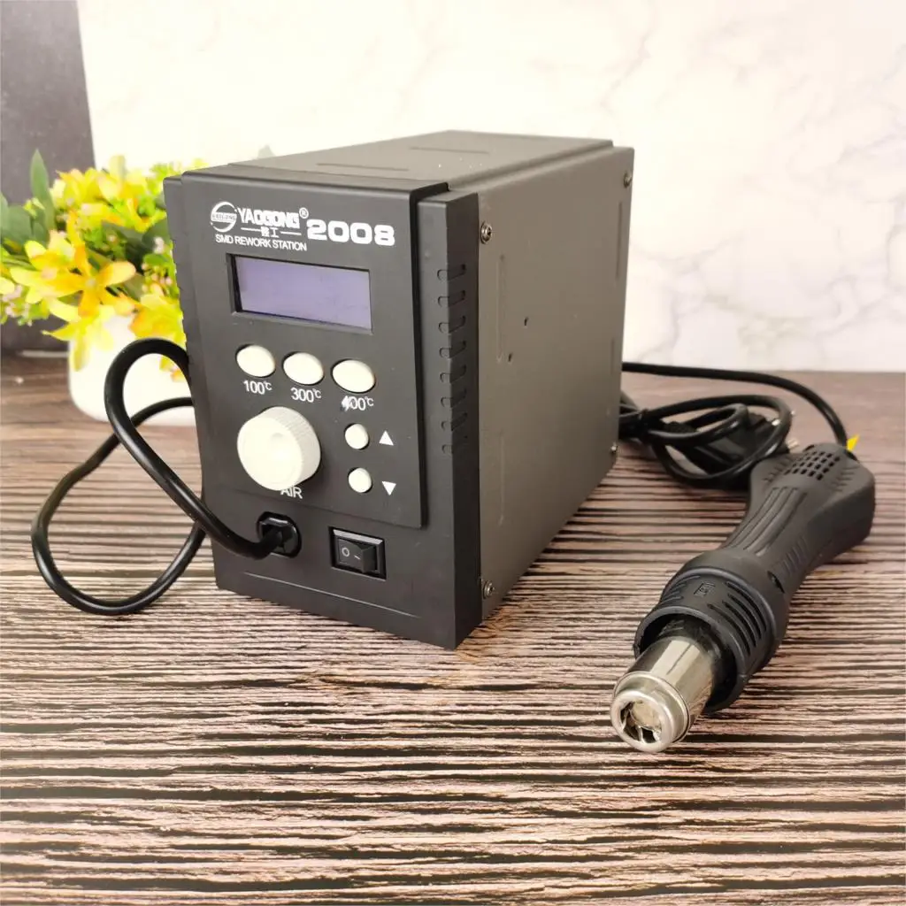 

YAOGONG 2008 Repair Tool Temperature Drying Gun Hair Dryer Air Desoldering Station 220v Brushless Fan Gentle