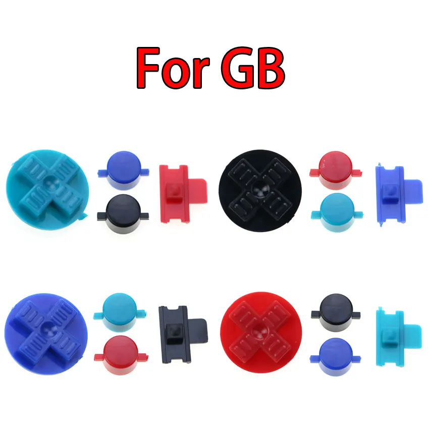 JCD 1ชุดสำหรับเกม Nintendo Game Boy กระเป๋าซิลิโคนยาง Pad ปุ่ม Conductive สำหรับ GB GBC GBP Power On off D แผ่นปุ่ม AB