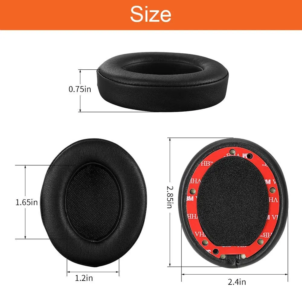 Almohadillas de repuesto Beats Studio, almohadillas profesionales personalizadas para Beats Studio 3 Wireless & Studio 2 con cable/inalámbrico