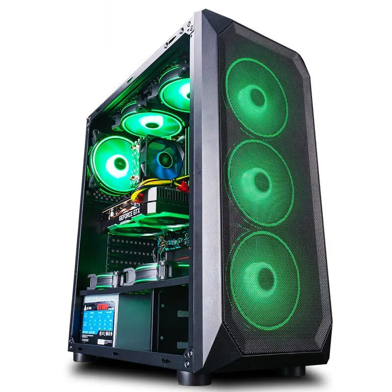 Wholesale OEM desktop consumer electronics CoreE5-2660 LED 16GB HDD SSD GTX 1060 6GB GPU VGA low cost computer