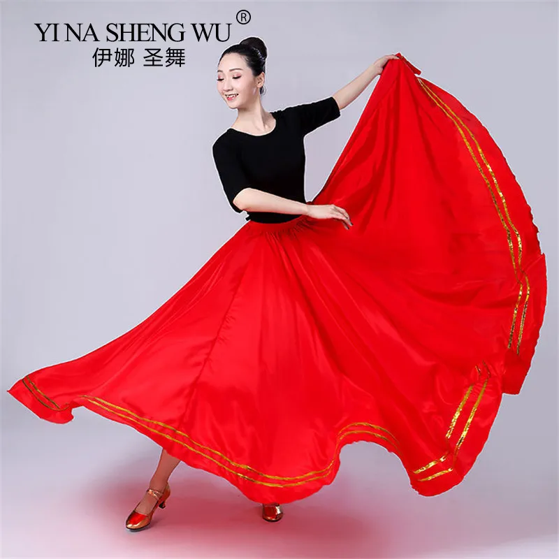 Women Spanish Flamenco Costume Belly Dance Skirt Stage Performance Competition Big Swing Dresses Gypsy Style Bullfight Costumes