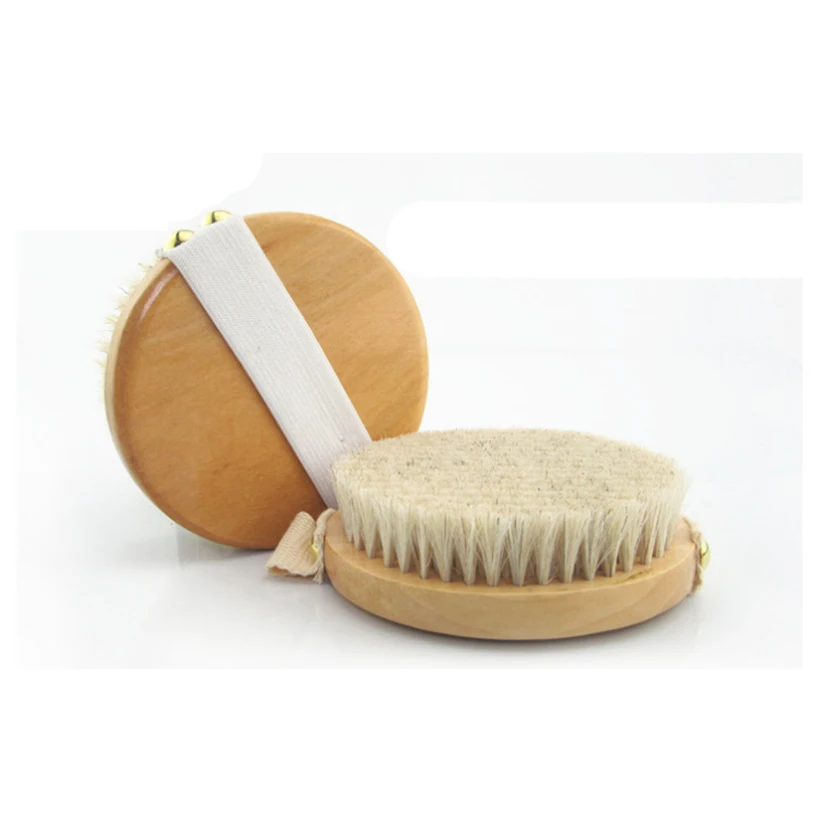 TREESMILE Wooden Body Massage SPA Dry Brush - Bathes Brush Set Bathing Body Brush Natural Exfoliating Bristle Bath Brush D40