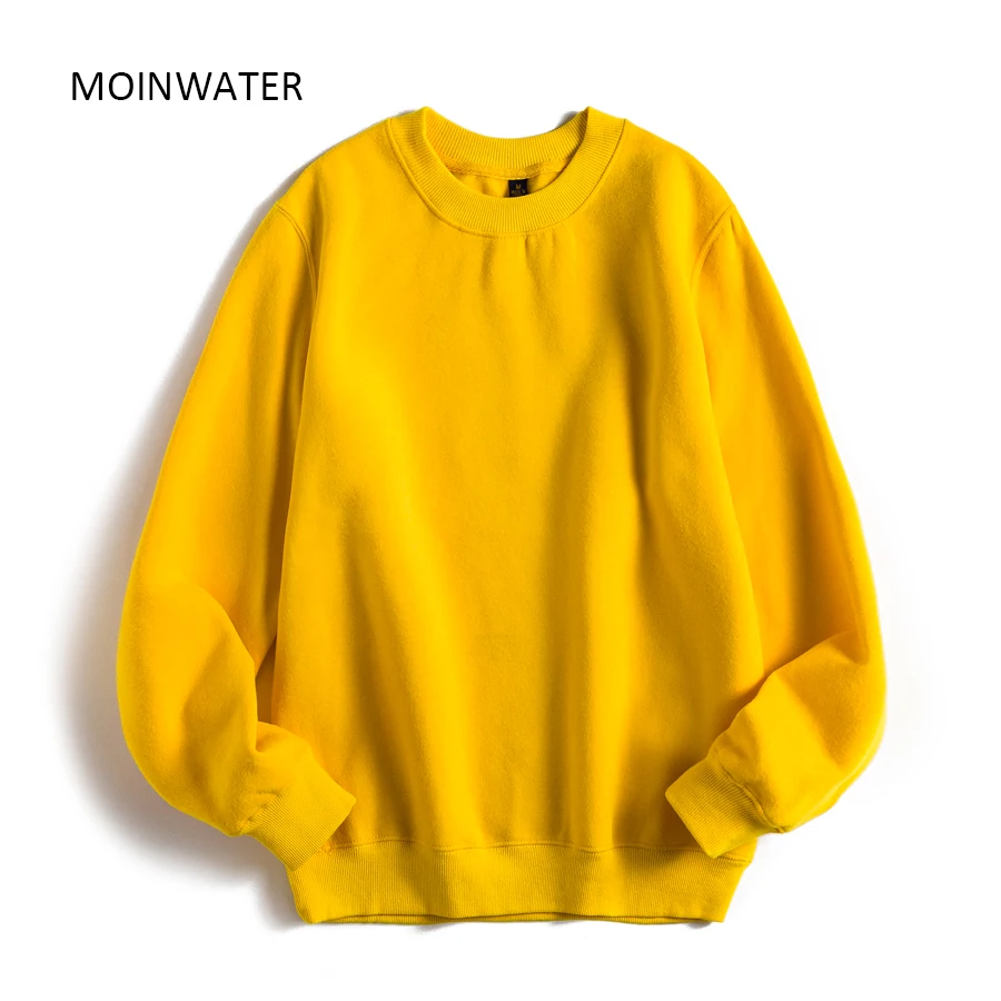 MOINWATER Women New Fleece Warm Hoodies Lady Casual Streetwear Sweatshirt Female Thick Tops Outerwear for Winter MH2013