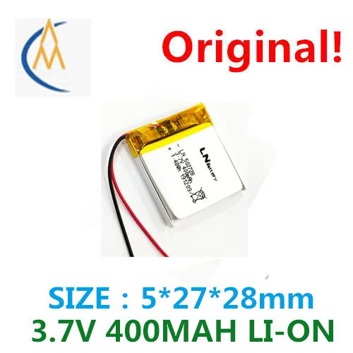 Batterie au Lithium polymère 400 mah 502728 3.7 v, localisateur de montre intelligente, serrure intelligente électronique