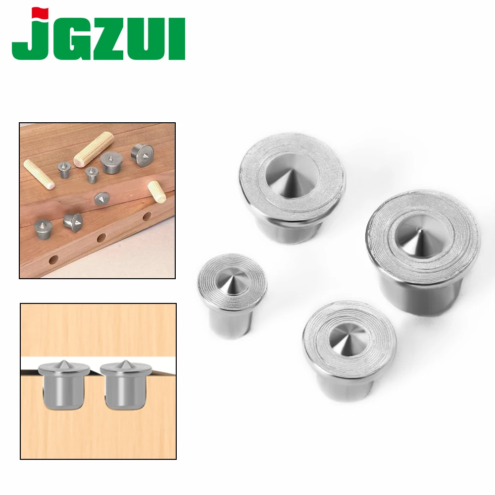 4pcs/set Dowel Tenon Center Set Woodworking Top Locator Roundwood Punch Wooden furniture centering point