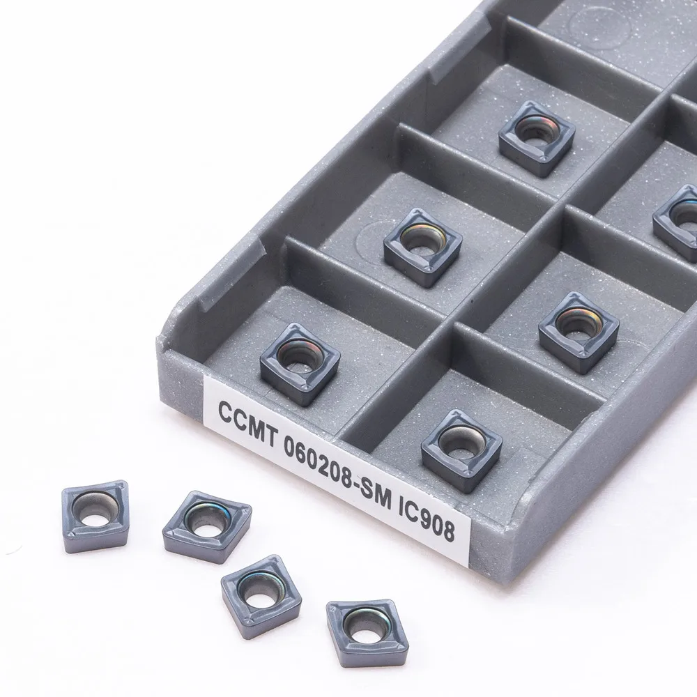 High QualityCCMT060204 CCMT060208 SM IC907 IC908 Carbide Insert Internal Turning CNC CCMT 060204 060208 Lathe Metal Tool