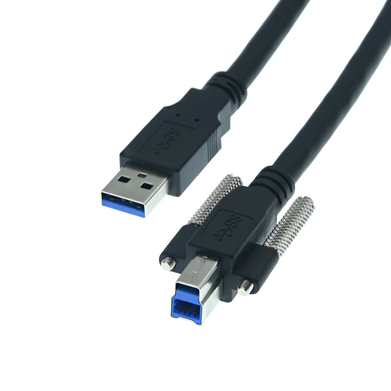 

Machine Vision Industrial Camera Usb3.0A MALE To B Square Port Printer Cable with Lock High Flexible Drag Chain Cable