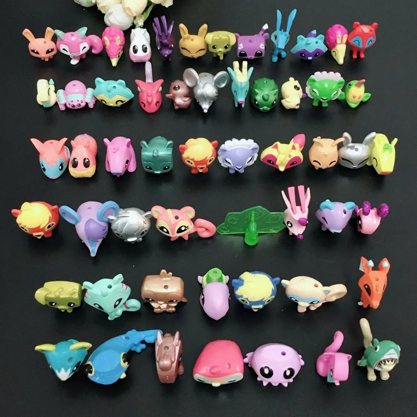 20~30pcs/set Cartoon Fun My World Animals Toys 3cm PVC Jam Model Figures Capsule Dolls Kids Christmas Gift