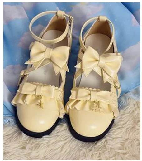 Vintage lace bowknot cross strap buckle kawaii shoes cosplay princess loli women shoes 3 orders japanese sweet lolita shoes rou