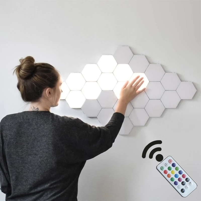 

New Generation DIY Quantum Lamp Touch Sensitive RGB Night Lamp Modular Hexagon luminaria Creative Helios Touch lamparas