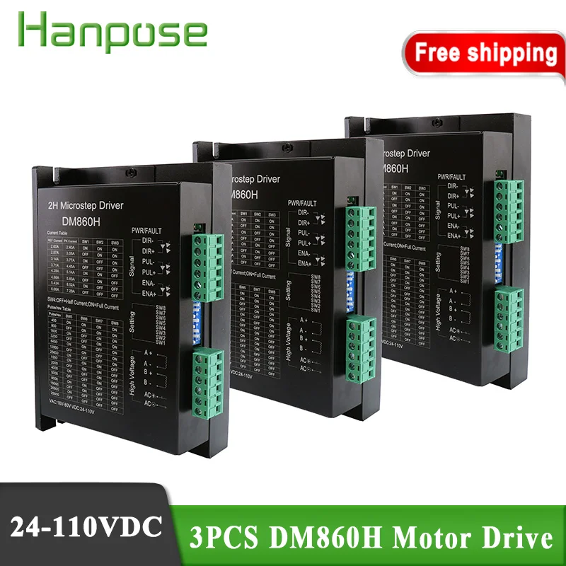 

3PCS Stepper Motor Controller DM860H 2-phase Digital Stepper Motor Driver For 57 86 Series Motor para motor de passo