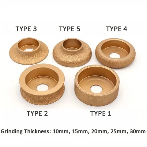 

Grinder Wheel Disc 10-25mm Stone Shaping Wheel Stone Grinding Shaping Disk for Angle Grinders Pottery Porcelain Marble Flat Disc