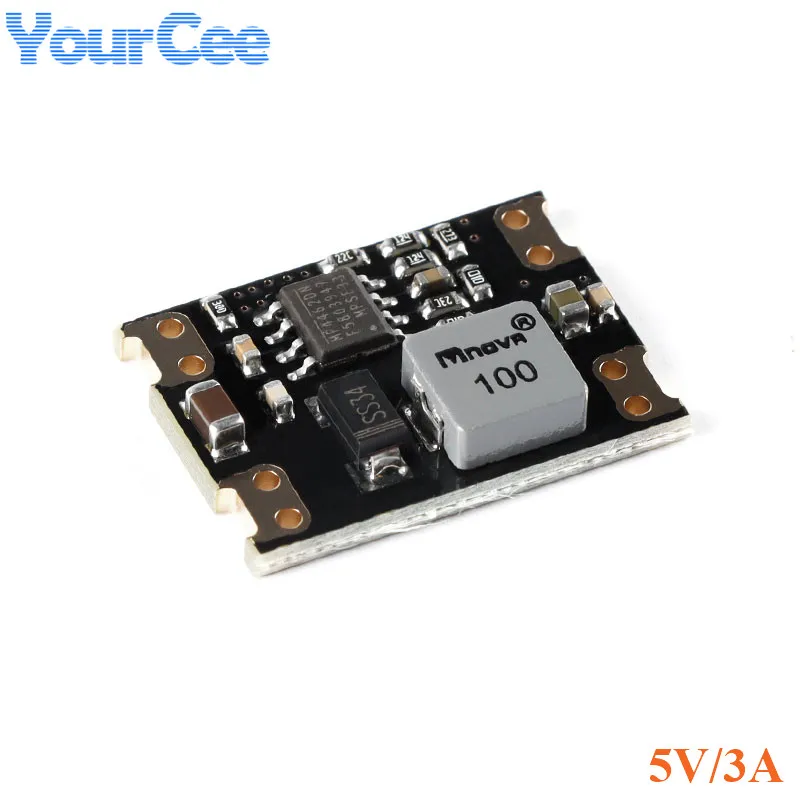 2pcs/1pc Mini DC-DC Step Down Buck Converter Board 10V to 36V Input to 3.3V/5V/12V 3A 8W High Power Supply PCB AJ39