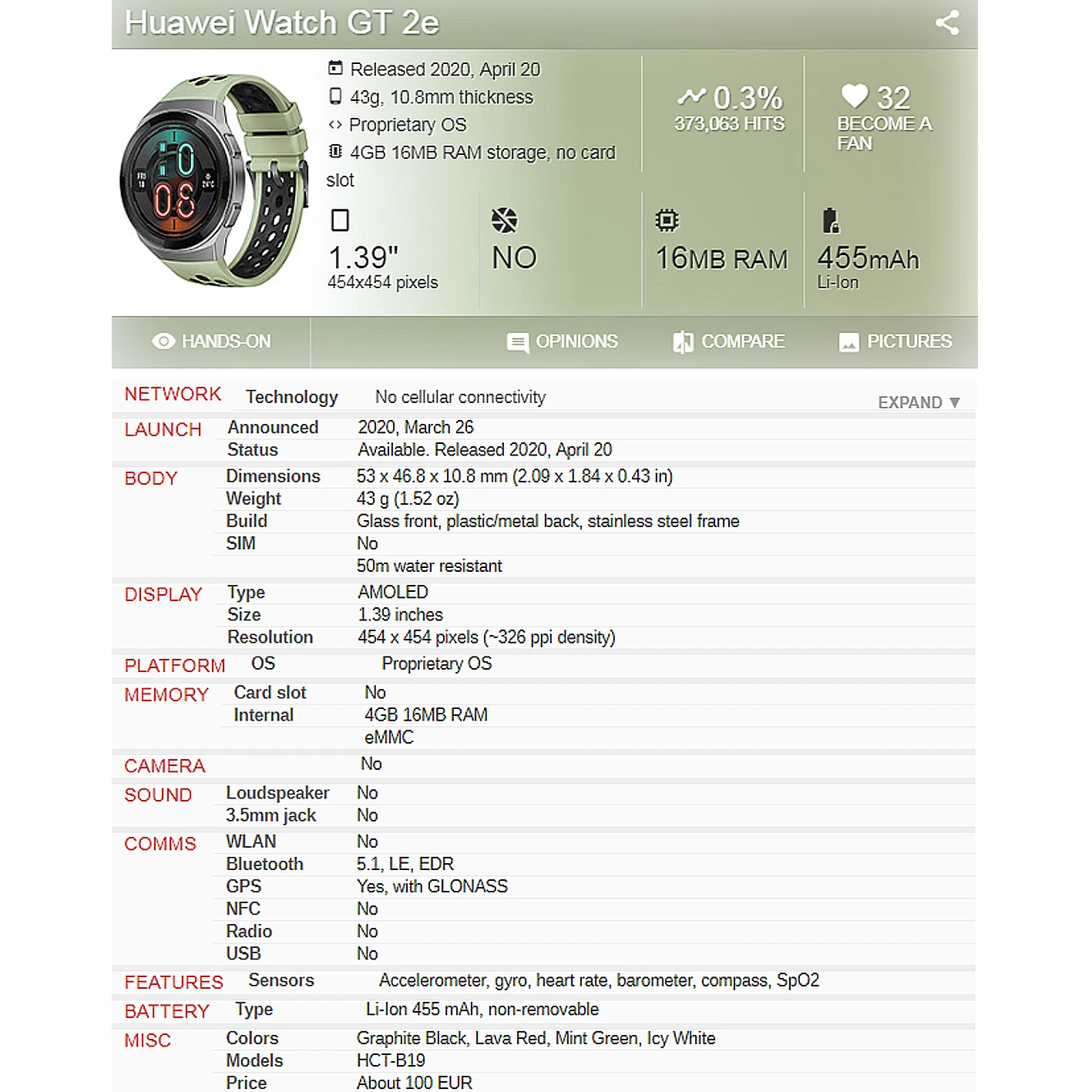 Loud Speaker For Huawei Watch GT 2 / GT2 Pro / GT 2e Loud Speaker Buzzer Ringer Loudspeaker For Huawei Watch GT2Pro / GT2e