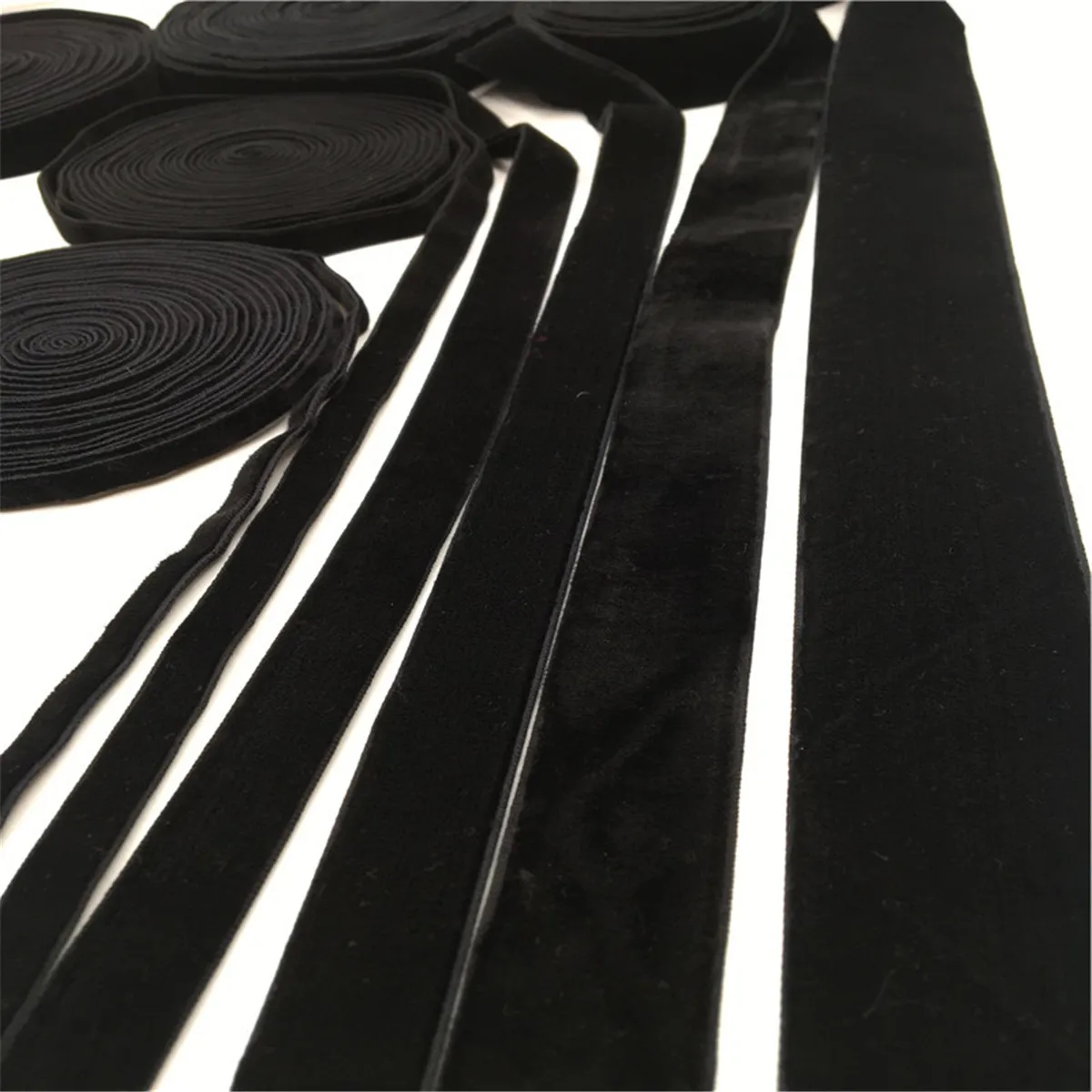 6/9/15/19/25/38mm Double Face Nylon Black Velvet Ribbon Wedding Party Decoration Handmade Gift Wrapping DIY Christmas 1/3/5Yard