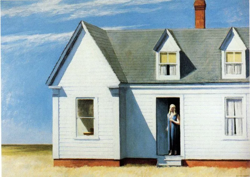 100% handmade Oil Painting reproduction on linen canvas,High Noon 1949 by Edward Hopper,High Quality,Free Shipping