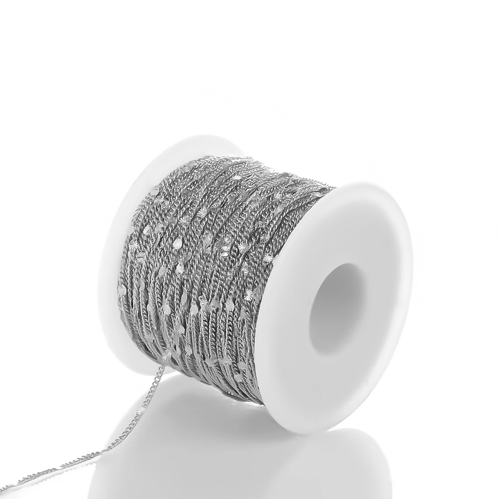 Semitree 2 Meter Edelstahlketten in Großpackung für DIY-Schmuckherstellung, Zubehör, handgefertigte Halsketten, Bastelzubehör – Detail 6